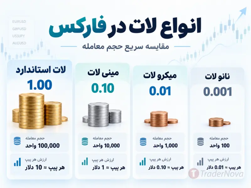 انواع لات فارکس استاندارد، مینی، میکرو و نانو
